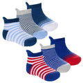 3 Pack Gripper Socks (Blue/Red)