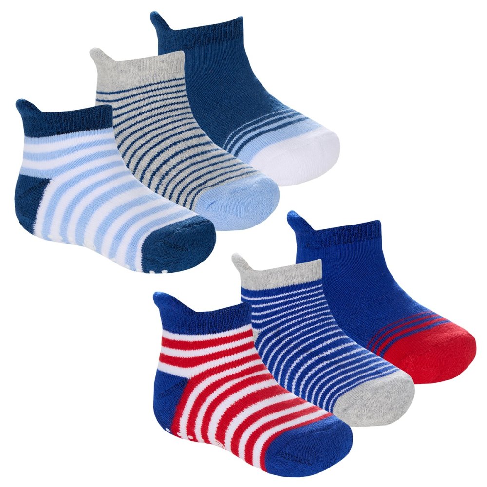 3 Pack Gripper Socks (Blue/Red)