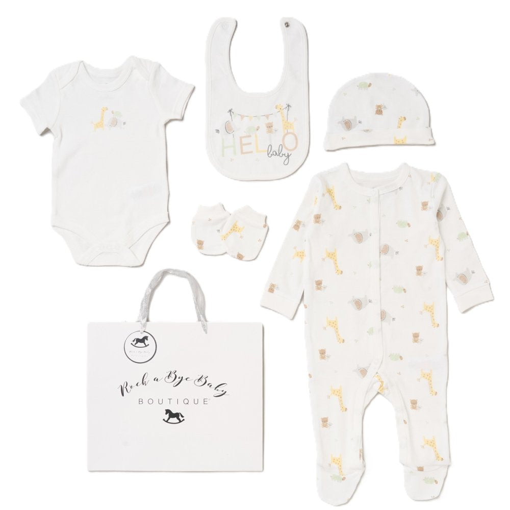 Unisex 'Hello Baby' 6 Piece Gift Set