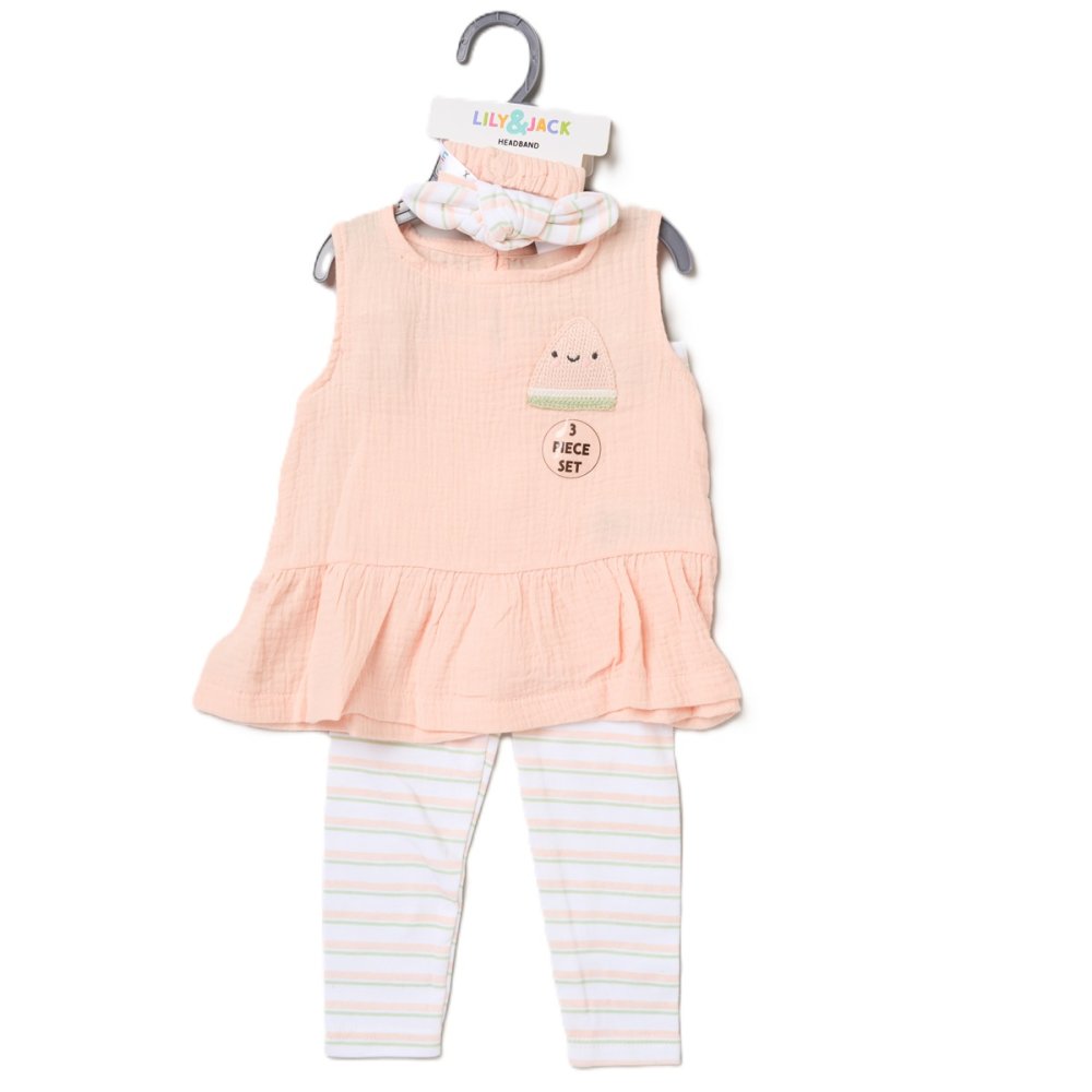 Watermelon Top, Leggings & Headband Set