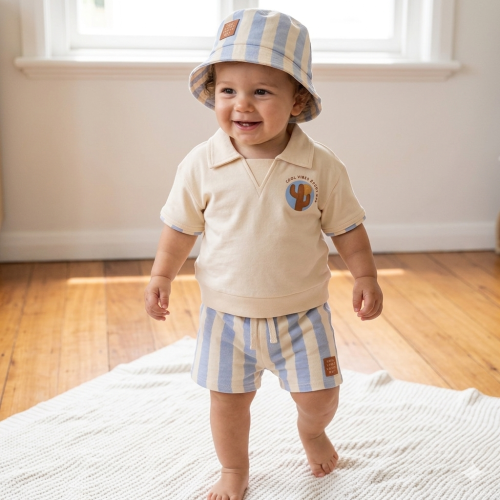 Lily & Jack Beige/Blue Set (3 Piece)