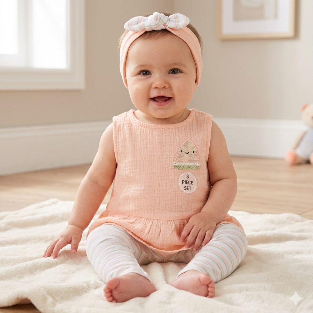 Watermelon Top, Leggings & Headband Set