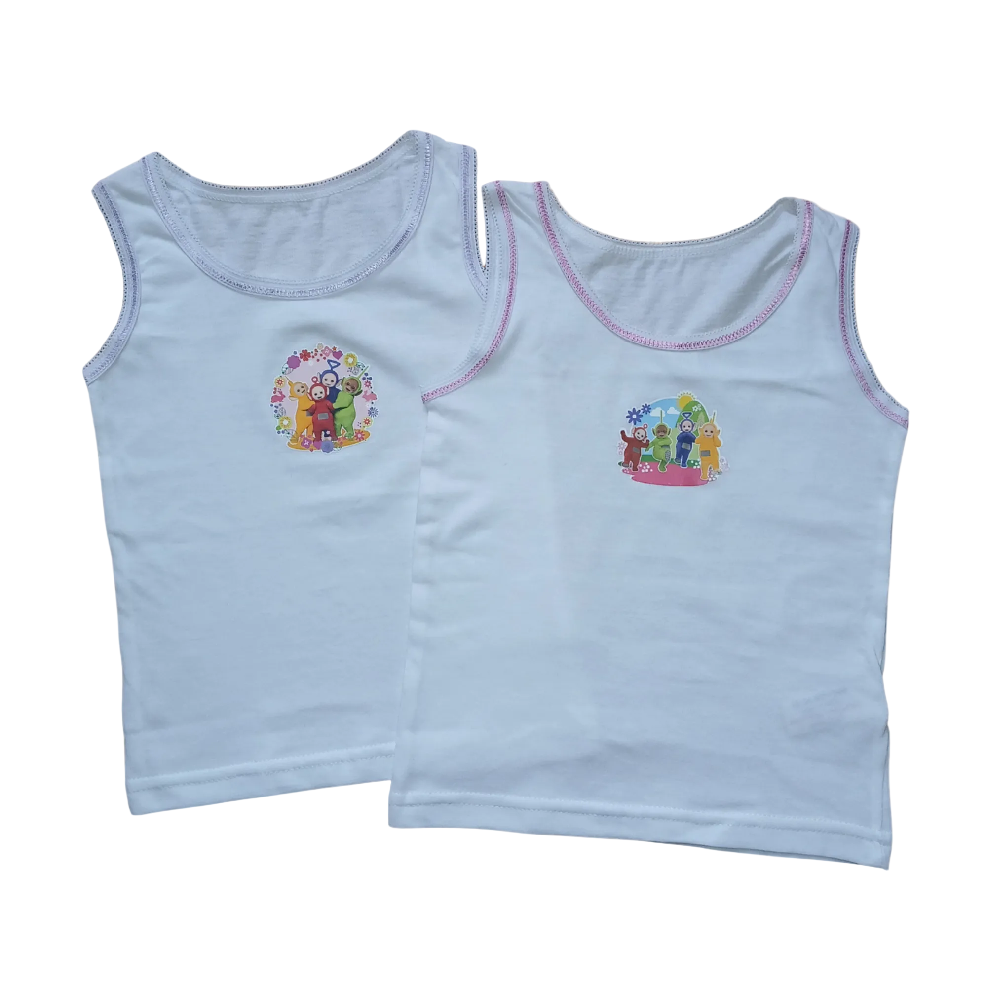 2 Pack Girls Teletubbies Vests